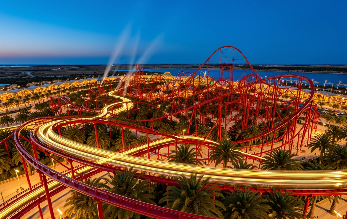 Vista aérea Ferrari Land y PortAventura